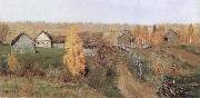 Isaac Levitan Golden Autumn,in the Village oil painting picture wholesale